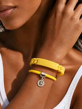 Marc by Marc Jacobs Safety Yellow Silicone Bracelet Set